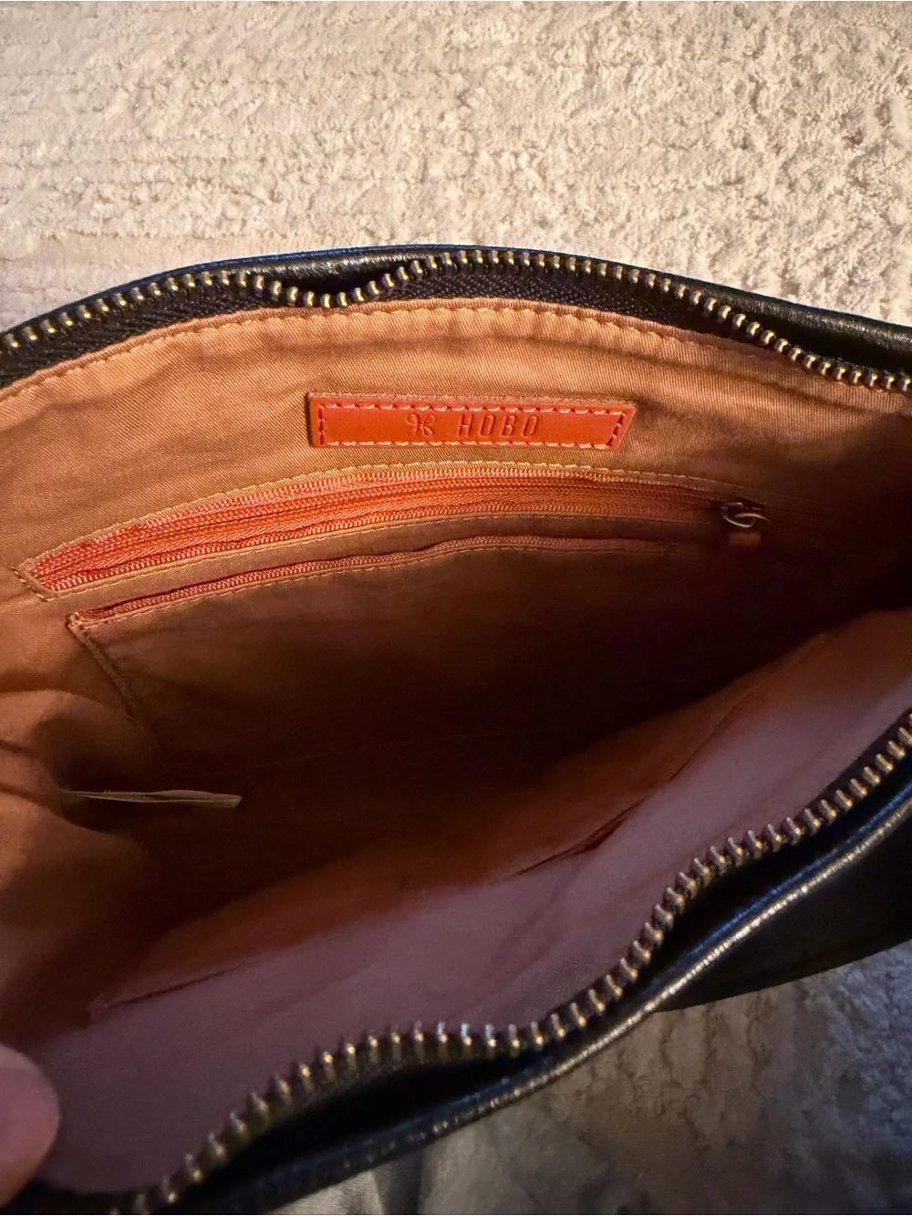 HOBO Classic Black Leather Crossbody Bag - Sleek Everyday Style